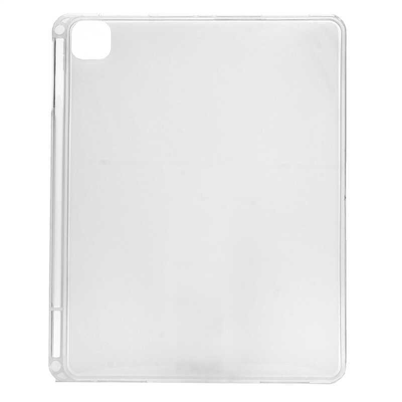 Apple iPad Pro 12.9 2021 5. Nesil Kılıf Kalem Bölmeli Silikon Tablet Kılıfı Esnek TPU Kapak