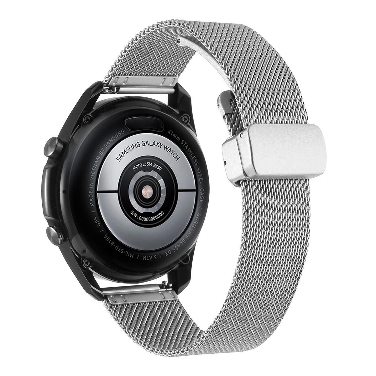 Huawei Watch GT 5 Pro GT 5 46 mm Uyumlu Hasır Metal Kordon Magnetik D Tokalı Tel Örgü Kayış
