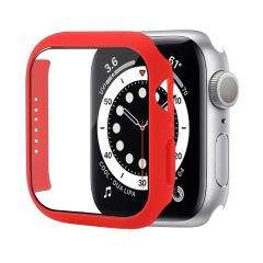 Apple Watch 9 41 mm uyumlu Ekran Koruyucu Kasa Koruma Full Body Gard Tüm Gövde Koruyucu Tam Koruma Kırmızı
