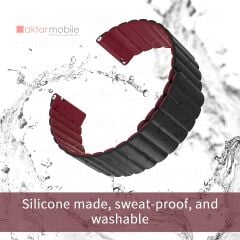 Redmi Watch 3 Active uyumlu Magnetik Silikon Kordon Çift Renkli Mıknatıslı Premium Kayış