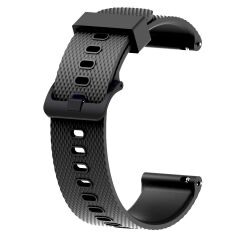 Samsung Galaxy Watch 3 41 mm Uyumlu Silikon Kordon Tırtıklı Tasarım Premium Spor Kayış Siyah