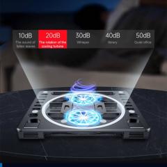 Soğutucu Fanlı Laptop Standı Eğim ve Yükseklik Ayarlı - Çift Fan - Çift Ayak - 180 derece dönebilen