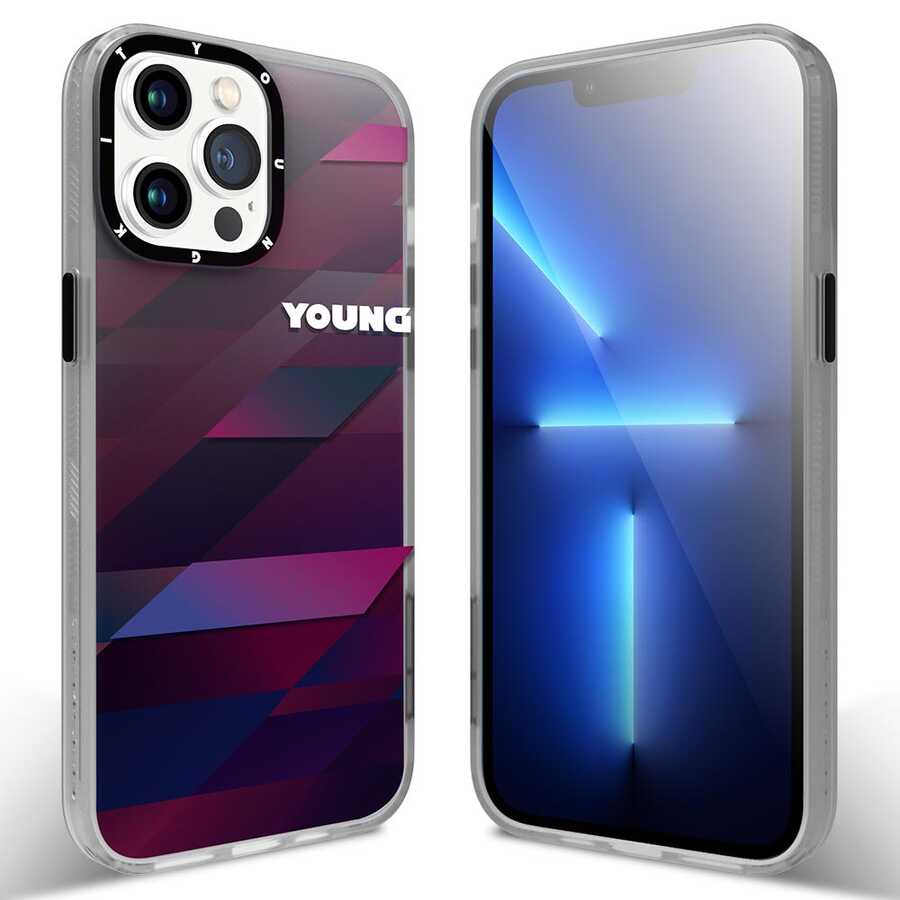 Apple iPhone 13 Pro Max Kılıf YoungKit Klasik Serisi Kapak CL003 Purple