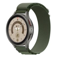 Samsung Gear S3 uyumlu Kordon Alpine Loop Kumaş Örgü Kayış Yeşil