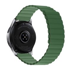 Redmi Watch 3 Active uyumlu Magnetik Silikon Kordon Çift Renkli Mıknatıslı Premium Kayış Yeşil