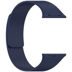 Apple Watch Ultra / Ultra 2 49 mm Uyumlu Magnetik Silikon Kordon Deri Görünümlü Mıknatıslı Kayış