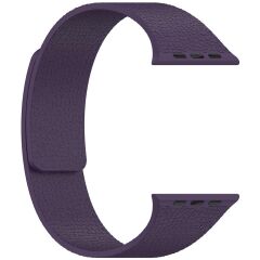 Apple Watch Ultra / Ultra 2 49 mm Uyumlu Magnetik Silikon Kordon Deri Görünümlü Mıknatıslı Kayış