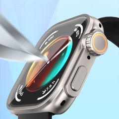 Huawei Watch Fit 3 uyumlu Apple Watch Ultra Kasa Dönüştürücü & Ekran Koruyucu Tam Koruma Gold