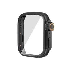 Huawei Watch Fit 3 uyumlu Apple Watch Ultra Kasa Dönüştürücü & Ekran Koruyucu Tam Koruma Gold