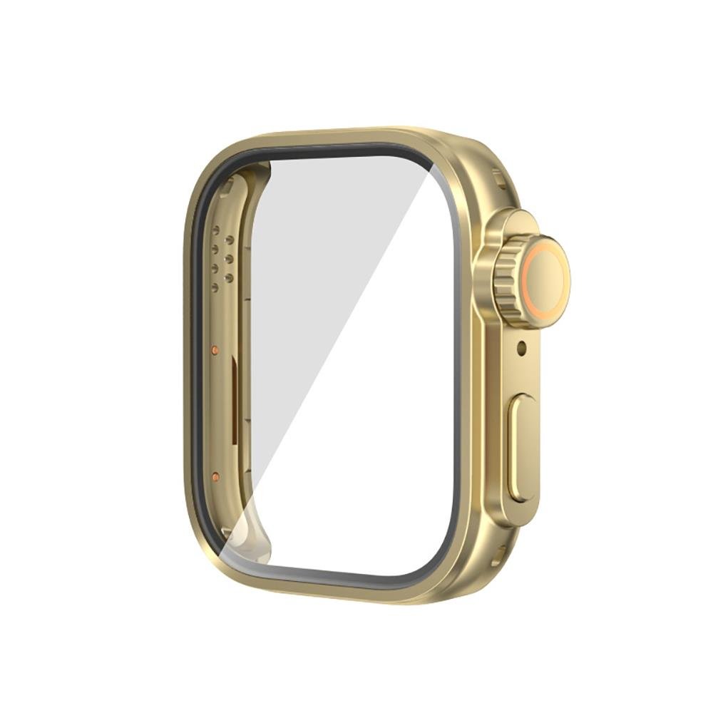 Huawei Watch Fit 3 uyumlu Apple Watch Ultra Kasa Dönüştürücü & Ekran Koruyucu Tam Koruma Gold