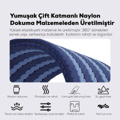 Apple Watch Ultra / Ultra 2 49 mm Uyumlu Naylon Dokuma Kumaş Kordon Premium Kayış Kilitli Toka Kahverengi