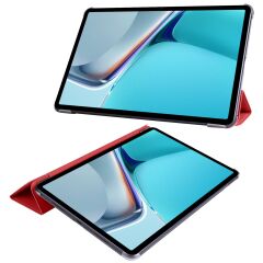 Huawei MatePad 11 Kılıf Flip Akıllı Kapak Standlı Kılıf Smart Cover Uyku Modlu Kırmızı