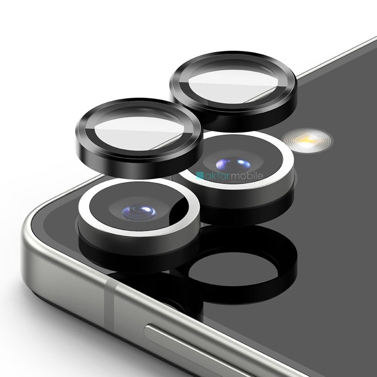 Galaxy Z Flip 7 uyumlu Kamera Lens Koruyucu Temperli Cam Tam Koruma