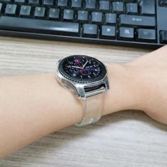 Amazfit GTS 4 Mini Uyumlu Şeffaf Silikon Kordon Şık ve Estetik Kayış