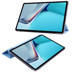 Huawei MatePad 11 Kılıf Flip Akıllı Kapak Standlı Kılıf Smart Cover Uyku Modlu Mavi