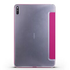 Huawei MatePad 11 Kılıf Flip Akıllı Kapak Standlı Kılıf Smart Cover Uyku Modlu Pembe