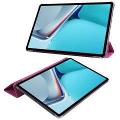Huawei MatePad 11 Kılıf Flip Akıllı Kapak Standlı Kılıf Smart Cover Uyku Modlu Pembe
