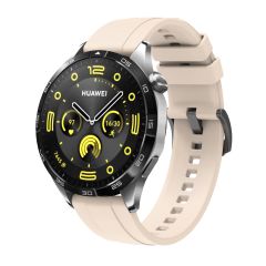 Huawei Watch GT 5 Pro GT 5 46 mm Uyumlu Yumuşak Silikon Kordon Soft Jel Spor Kayış Metal Toka Starlight