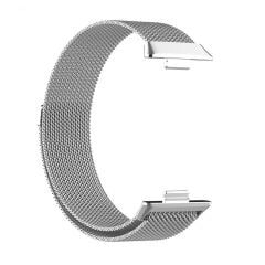 Huawei Watch Fit 3 uyumlu Mıknatıslı Hasır Metal Örgü Kordon Özel Pim Tasarımı Milanese Kayış