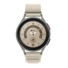 Amazfit GTS 4 Mini uyumlu Kordon Alpine Loop Kumaş Örgü Kayış Krem