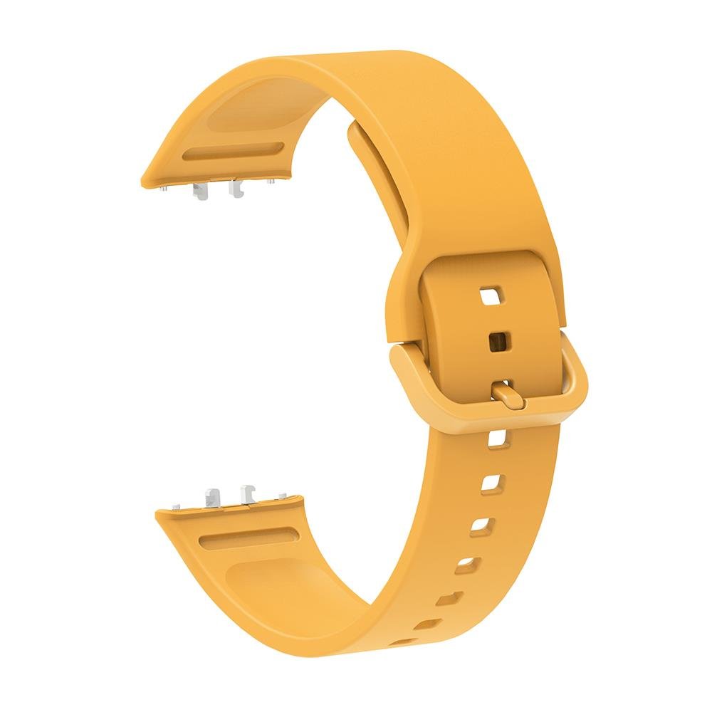Samsung Galaxy Fit 3 uyumlu Silikon Kordon Spor Kayış Soft Jel Tam Uyumlu Pim Tasarımı Sarı