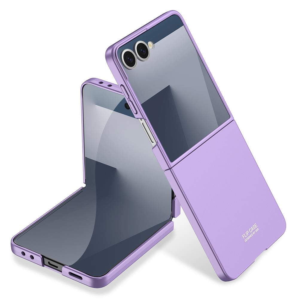 Galaxy Z Flip 7 uyumlu Kılıf Kamera Korumalı Premium Kapak Mat Tasarım İnce Yapılı Lila