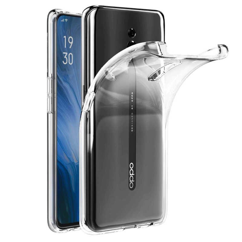 Oppo Reno 2 Kılıf Zore Süper Silikon Kapak Renksiz
