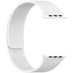 Apple Watch 7 8 9 45 mm Uyumlu Magnetik Silikon Kordon Deri Görünümlü Mıknatıslı Kayış