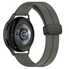 Redmi Watch 3 Active uyumlu Silikon Kordon Magnetik D Tokalı Spor Kayış Mıknatıslı Toka Füme