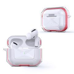 Airpods Pro Uyumlu Kılıf Silikon Kulaklık Kılıfı Renkli Çerçeveli Şeffaf Geometrik Tasarım