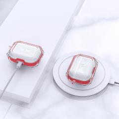 Airpods Pro Uyumlu Kılıf Silikon Kulaklık Kılıfı Renkli Çerçeveli Şeffaf Geometrik Tasarım