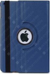 Apple iPad 9. Nesil 2021 10.2'' inc Kılıf 360° Dönebilen Akıllı Kapak Standlı Kılıf Smart Uyku Modlu Lacivert