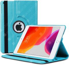 Apple iPad 9. Nesil 2021 10.2'' inc Kılıf 360° Dönebilen Akıllı Kapak Standlı Kılıf Smart Uyku Modlu Mavi