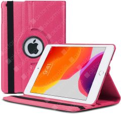 Apple iPad 9. Nesil 2021 10.2'' inc Kılıf 360° Dönebilen Akıllı Kapak Standlı Kılıf Smart Uyku Modlu Pembe