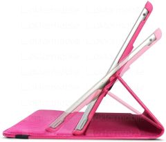 Apple iPad 9. Nesil 2021 10.2'' inc Kılıf 360° Dönebilen Akıllı Kapak Standlı Kılıf Smart Uyku Modlu Pembe