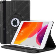 Apple iPad 9. Nesil 2021 10.2'' inc Kılıf 360° Dönebilen Akıllı Kapak Standlı Kılıf Smart Uyku Modlu Siyah