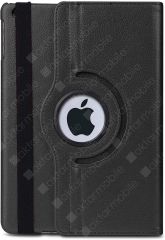 Apple iPad 9. Nesil 2021 10.2'' inc Kılıf 360° Dönebilen Akıllı Kapak Standlı Kılıf Smart Uyku Modlu Siyah