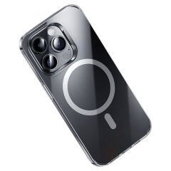 Apple iPhone 15 Pro Kılıf Magsafe Şarj Özellikli Benks ​​​​​​Crystal Serisi Şeffaf Kapak