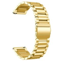 Huawei Watch GT 3 Pro 43 mm Uyumlu Metal Kordon Premium Paslanmaz Çelik Kayış Baklalı Model Gold