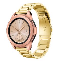 Huawei Watch GT 3 Pro 43 mm Uyumlu Metal Kordon Premium Paslanmaz Çelik Kayış Baklalı Model Gold