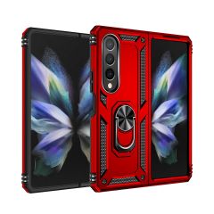 Samsung Galaxy Z Fold 4 Kılıf Metal Yüzüklü Silikon Kapak Tam Uyumlu Standlı Ultra Üstün Koruma