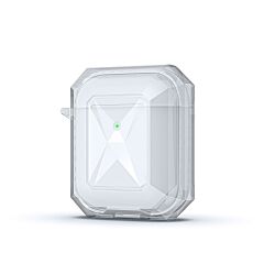 Airpods Uyumlu Kılıf Silikon Kulaklık Kılıfı Renkli Çerçeveli Şeffaf Geometrik Tasarım Şeffaf