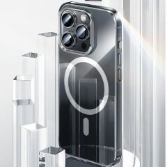 Apple iPhone 15 Plus Kılıf Magsafe Şarj Özellikli Benks ​​​​​​Crystal Serisi Şeffaf Kapak