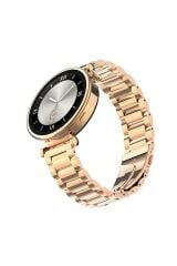Huawei Watch GT 5 41 mm (18 mm) Uyumlu Metal Baklalı Kordon Paslanmaz Çelik Kayış Premium