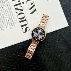 Huawei Watch GT 5 41 mm (18 mm) Uyumlu Metal Baklalı Kordon Paslanmaz Çelik Kayış Premium