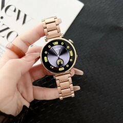 Huawei Watch GT 5 41 mm (18 mm) Uyumlu Metal Baklalı Kordon Paslanmaz Çelik Kayış Premium