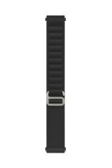 Samsung Gear S2 uyumlu Kordon Alpine Loop Kumaş Örgü Kayış Siyah