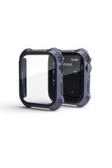 Apple Watch 7 41 mm uyumlu Ekran Koruyucu Anti-Shock Kasa Koruma Metalik Tasarım Tüm Gövde Kapak