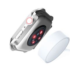 Apple Watch 7 41 mm uyumlu Ekran Koruyucu Anti-Shock Kasa Koruma Metalik Tasarım Tüm Gövde Kapak