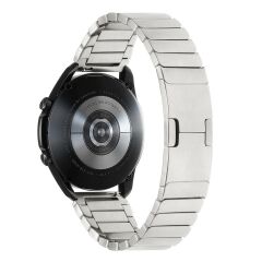 Huawei Watch GT 5 Pro GT 5 46 mm Uyumlu Metal Kordon Baklalı Model Çelik Kayış Kelebek Toka Gümüş